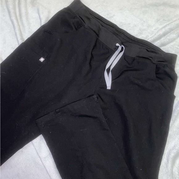 Figs Yola Skinny Black Scrub Pants XL Petite - Picture 1 of 3